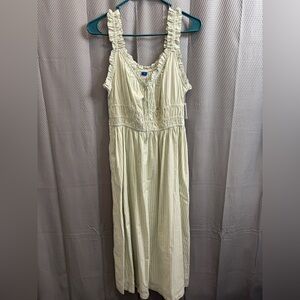Old Navy Light Green Striped Dress